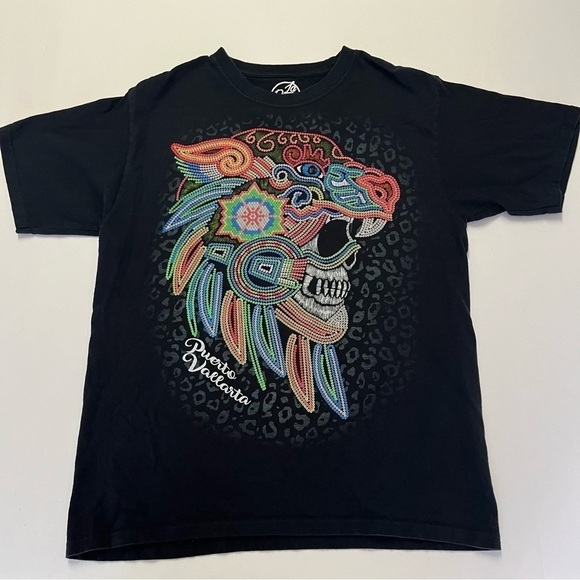 la pura vida Other - La Pura Vida Men’s Medium Puerto Vallarta Jaguar Headdress Graphic T Shirt